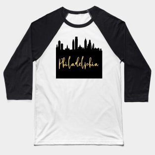 PHILADELPHIA PENNSYLVANIA DESIGNER SILHOUETTE SKYLINE ART Baseball T-Shirt